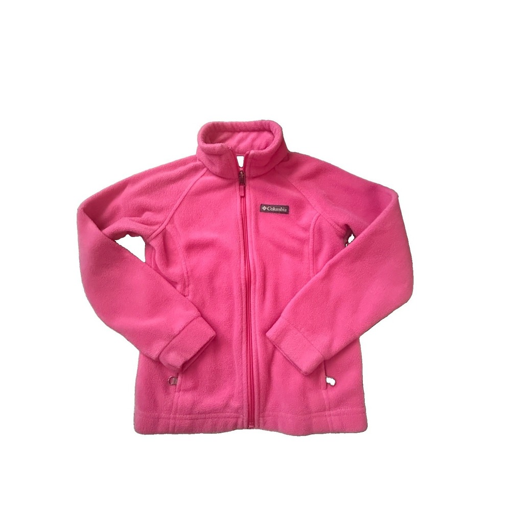 Columbia Fleece Front Zip Pockets Jacket Children's 7-8 (S)